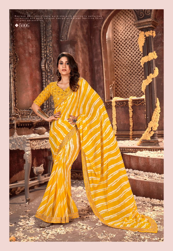 Stavan Vihana Vol 5 Bandhni Printed Sarees Catalog
